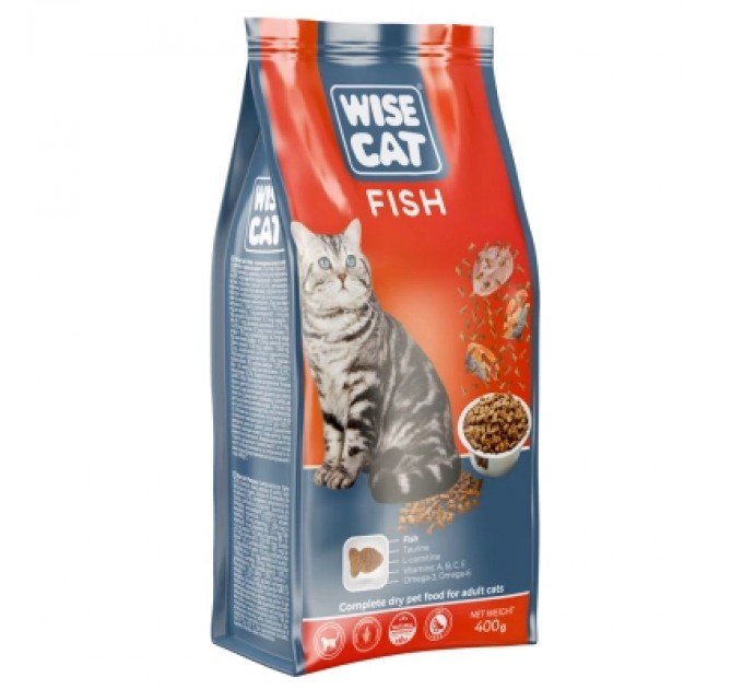 Wise Cat Сухий корм для кішок Wise Cat Fish 10 кг (4820111141296)