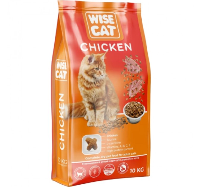 Wise Cat Сухий корм для кішок Wise Cat Chicken 400 г (4820111141715)