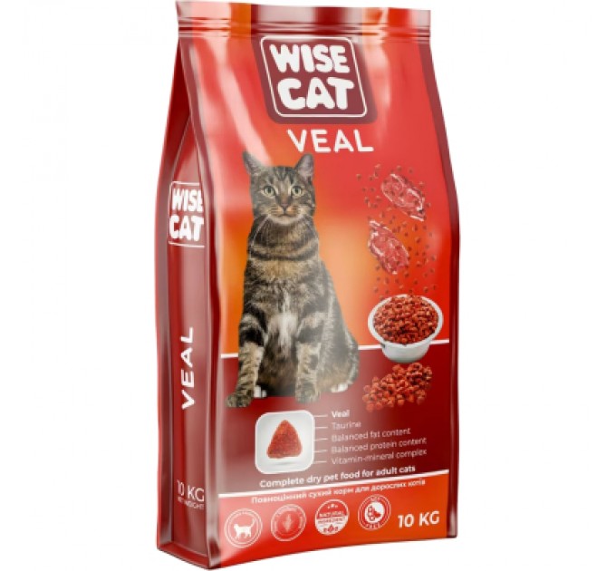 Wise Cat Сухий корм для кішок Wise Cat Veal 400 г (4820111141661)