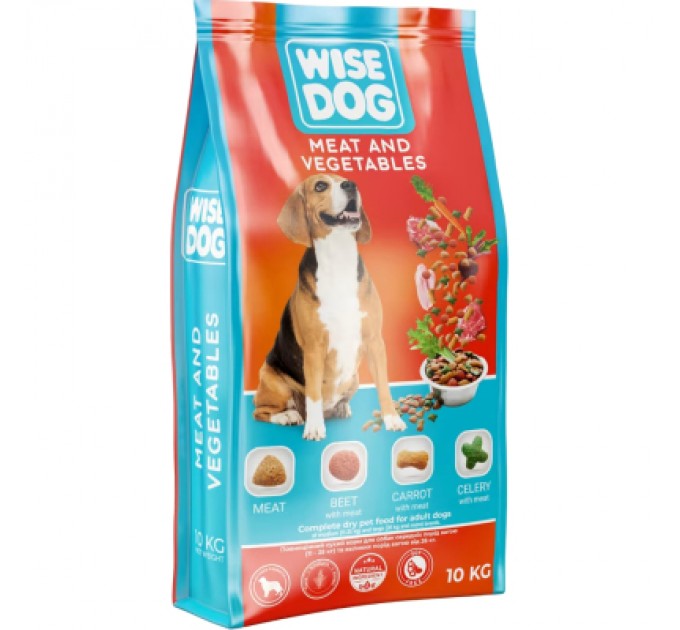 Wise Dog Сухий корм для собак Wise Dog With meat and vegetables 10 кг (4820111141579)