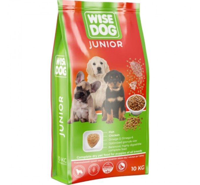 Wise Dog Сухий корм для собак Wise Dog Junior 10 кг (4820111141234)