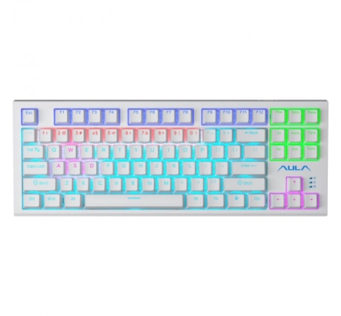 Aula Клавіатура Aula F3032 White keycaps plus 21 Yellow keys KRGD Brown USB UA White (6948391201757)