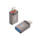 XO Адаптер XO USB - Lightning (F/M) Grey (NB281A-IA.tranish)