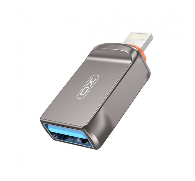 XO Адаптер XO USB - Lightning (F/M) Grey (NB281A-IA.tranish)