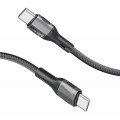 Кабель Promate USB Type-C - USB Type-C (M/M), 3A, 60W, 1.2 м, Black (fletchlink-cc.black)