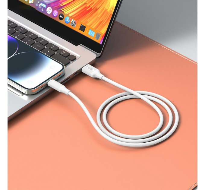 Кабель XO USB - USB Type-C (M/M), 3А, 60W, 1 м, White (NB265-AC.white)