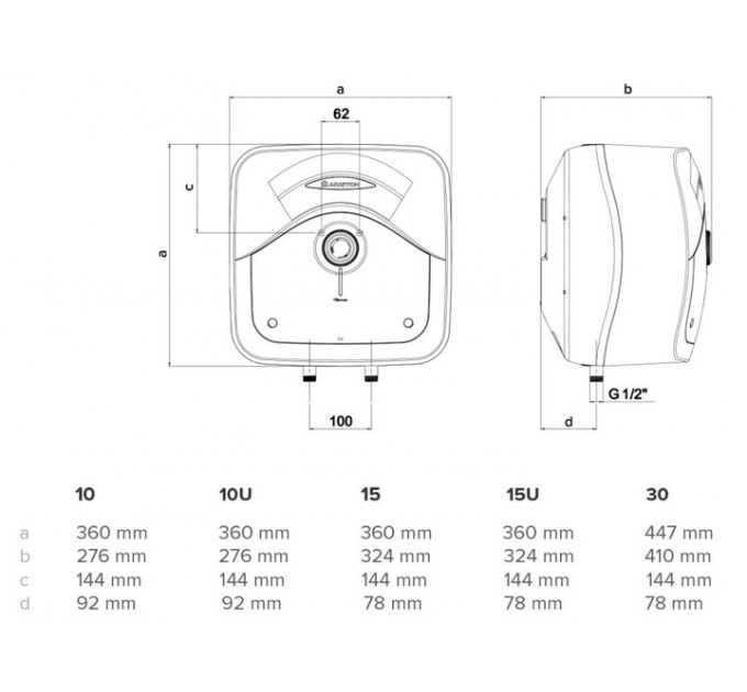 Ariston Водонагрівач Ariston Andris RS 10U/3