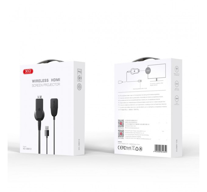 Адаптер XO GB012 HDMI - USB-A (M/M) Black