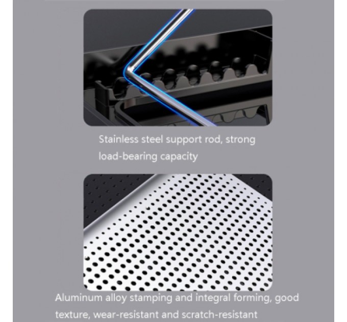 IceCoorel Підставка до ноутбука IceCoorel 10-15.6", 6*60mm 580 RPM, 2*USB, 350x225x26mm, Silver (A19)