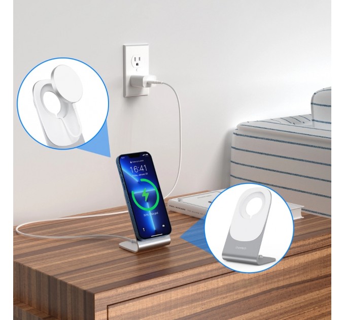 Бездротовий зарядний пристрій Choetech T518-F 15W + підставка-тримач