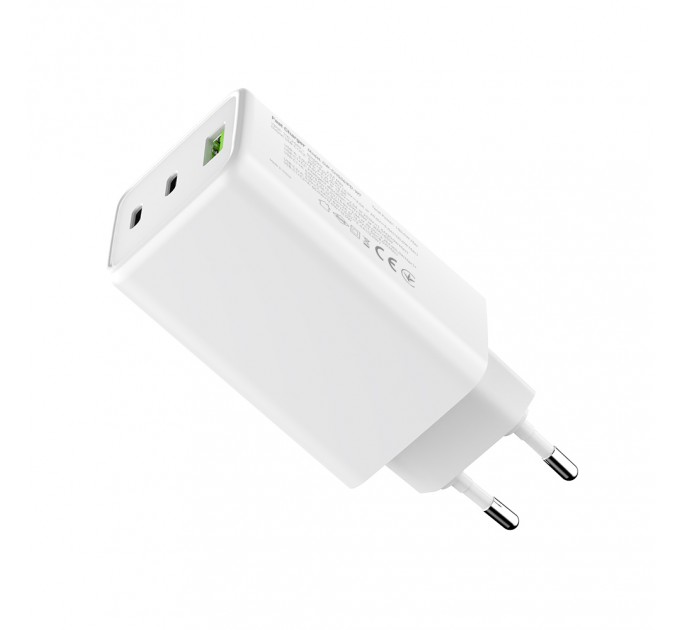 ColorWay Мережевий зарядний пристрій ColorWay GaN Mini 100W PD Port PPS USB (USB-2C1A) White (CW-CHS061PD-WT)