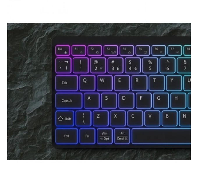 Canyon Клавіатура Canyon HKB-W11 Slim Dual Mode Wireless/Bluetooth RGB UA Black (CNS-HBTK11B)