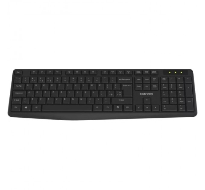 Canyon Клавіатура Canyon KB-W01 Water resistant Wireless UA Black (CNE-CKEYW01)