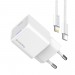 ColorWay Мережевий зарядний пристрій ColorWay GaN Mini 20W PD Port PPS USB-C White (CW-CHS059PD-WT) + кабель Lightning