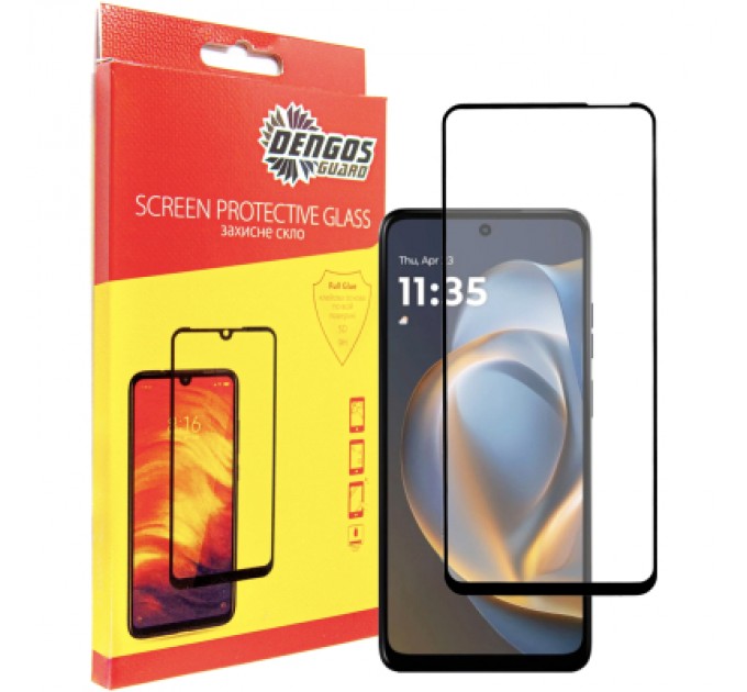 Dengos Скло захисне Dengos Full Glue Motorola G05 (black) (TGFG-396)
