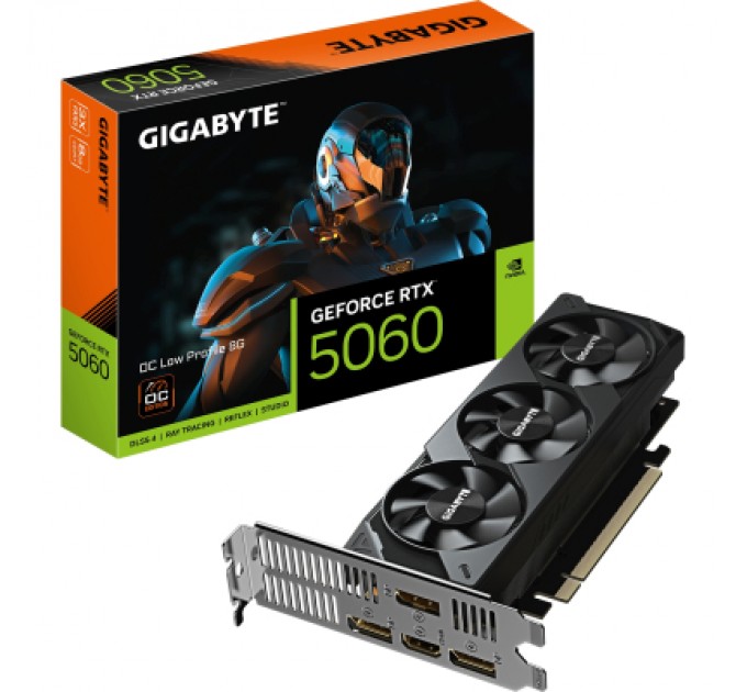 GIGABYTE Відеокарта GIGABYTE GeForce RTX5060 8Gb OC Low Profile (GV-N5060OC-8GL)