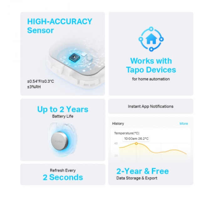 TP-Link Датчик температури TP-Link TAPO-T310