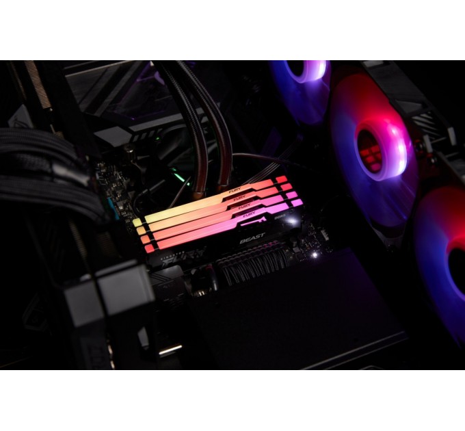 Модуль пам`яті DDR5 32GB/5600 Kingston Fury Beast RGB Black (KF556C36BBE2A-32)