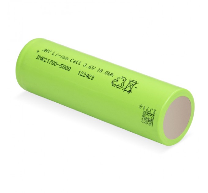 JHY Акумулятор 21700 Li-Ion 5000mAh 3.6V 30A (BOX 320 pcs) JHY (INR21700-50SE/INR21700-5000 BOX)