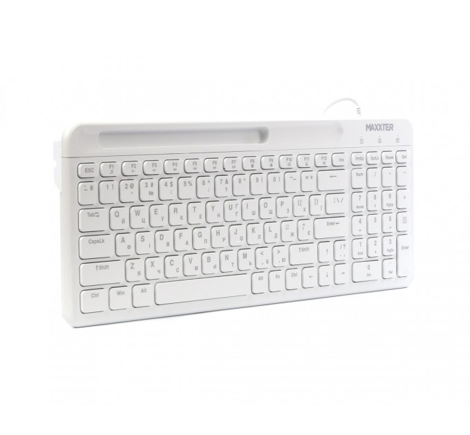 Клавiатура Maxxter KB-01W-UA White