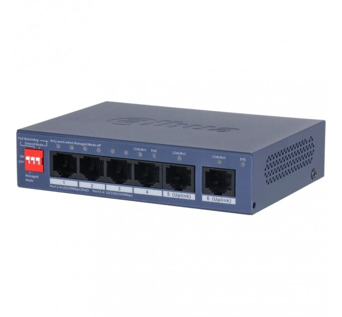 DAHUA Technology Комутатор Dahua DH-CS4006-4ET2GT-36 PoE