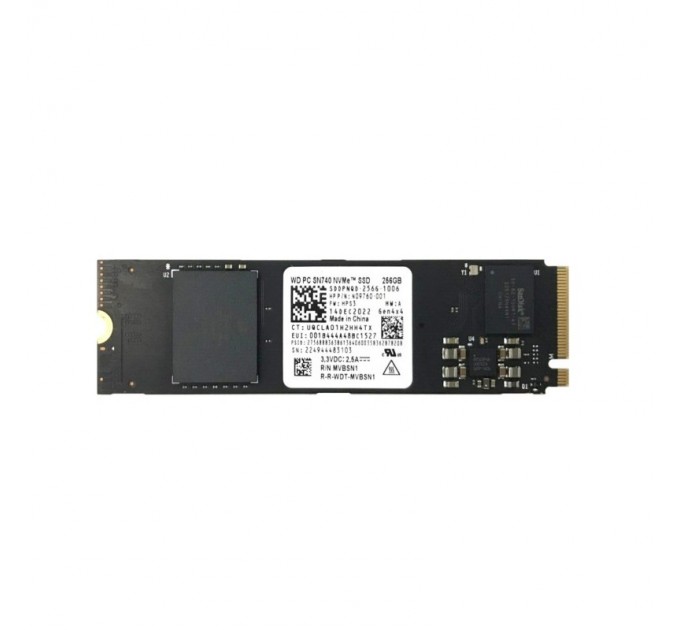 WD Накопичувач SSD  256GB WD SN740 M.2 2280 PCIe 4.0 x4 3D TLC (WD PC SN740 SDDPNQD 256G)
