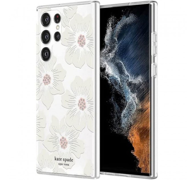 Noname Чохол-накладка Kate Spade NY Defensive для Samsung Galaxy S22 Ultra SM-S908 Hollyhock Floral (KSSA-080-HHCCS)