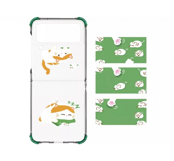 Samsung Чохол-накладка Samsung Cat Catching Fish Case для Samsung Galaxy Flip 4 SM-F721 Transparent (GP-FPF721HIAWW)