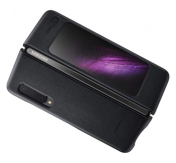 Samsung Чохол-накладка Samsung Leather Cover для Samsung Galaxy Fold SM-F900 / F907 Black (EF-VF900LBEGRU)