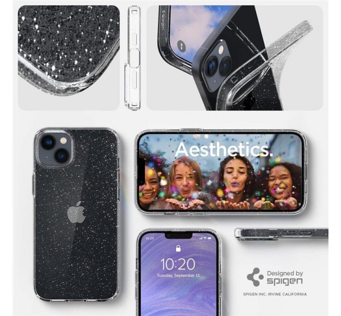 Spigen Чохол-накладка Spigen Liquid Crystal Glitter для Apple iPhone 14 Crystal Quartz (ACS05034)