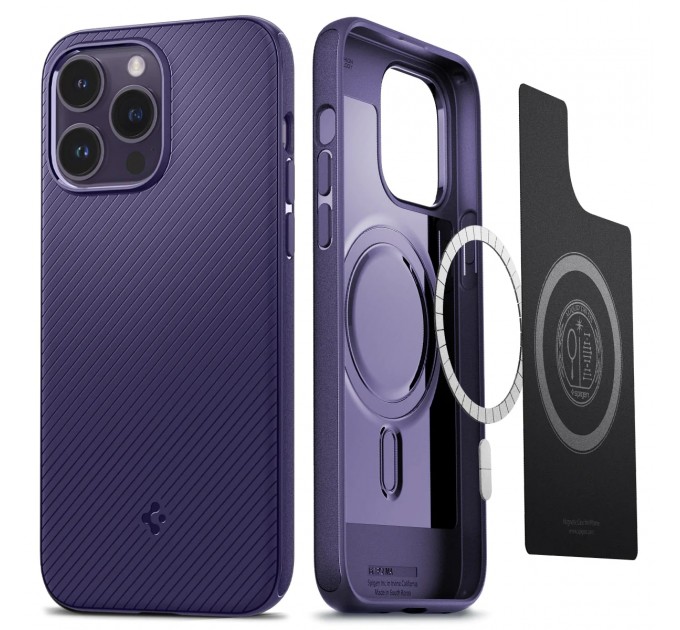 Чохол-накладка Spigen Mag Armor MagFit для Apple Iphone 14 Pro Max Deep Purple (ACS05584)