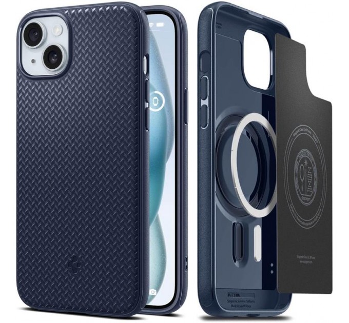 Spigen Чохол-накладка Spigen Mag Armor MagFit для Apple iPhone 15 Navy Blue (ACS06816)