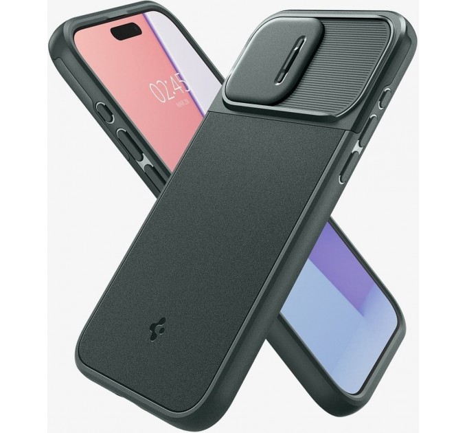 Spigen Чохол-накладка Spigen Optik Armor MagFit для Apple iPhone 15 Pro Abyss Green (ACS06739)