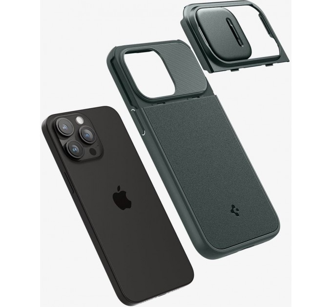 Spigen Чохол-накладка Spigen Optik Armor MagFit для Apple iPhone 15 Pro Abyss Green (ACS06739)
