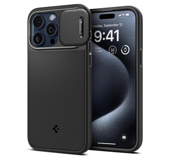 Spigen Чохол-накладка Spigen Optik Armor MagFit для Apple iPhone 15 Pro Black (ACS06738)