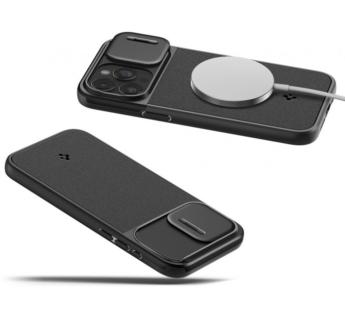 Spigen Чохол-накладка Spigen Optik Armor MagFit для Apple iPhone 15 Pro Max Black (ACS06599)