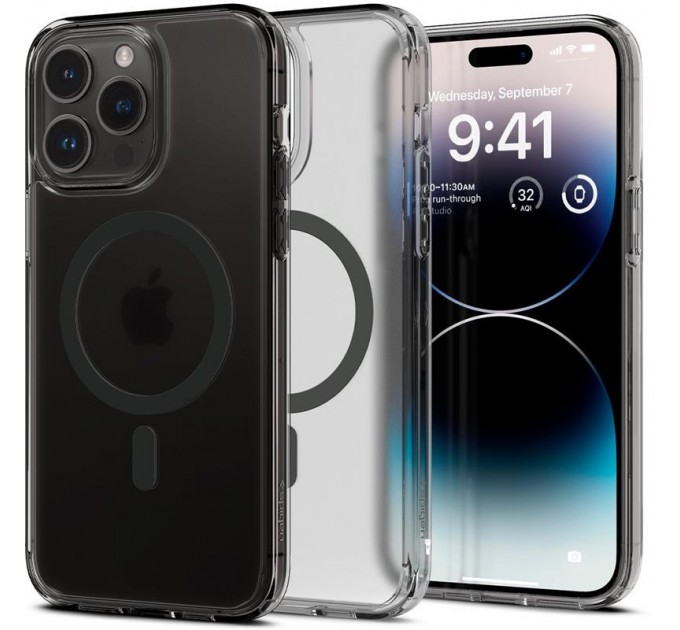 Spigen Чохол-накладка Spigen Ultra Hybrid MagFit для Apple iPhone 14 Pro Frost Black (ACS05586)