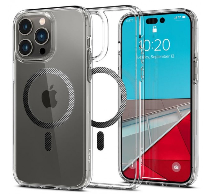 Чохол-накладка Spigen Ultra Hybrid MagFit для Apple Iphone 14 Pro Max Carbon Fiber (ACS04827)