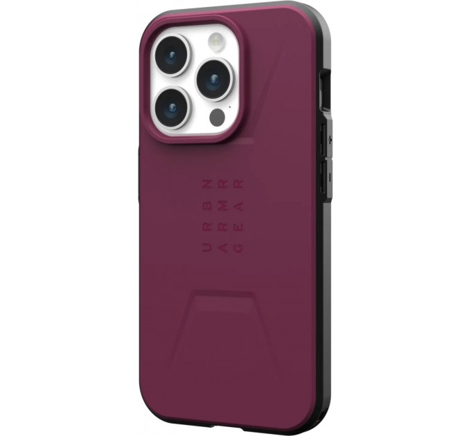 Urban Armor Gear Чохол-накладка Urban Armor Gear Civilian Magsafe для Apple iPhone 15 Pro Max Bordeaux (114295119049)