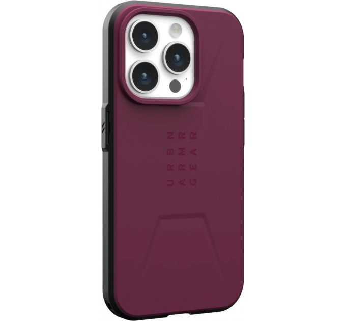 Urban Armor Gear Чохол-накладка Urban Armor Gear Civilian Magsafe для Apple iPhone 15 Pro Max Bordeaux (114295119049)