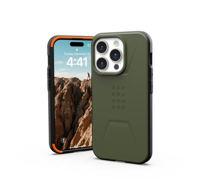 Urban Armor Gear Чохол-накладка Urban Armor Gear Civilian Magsafe для Apple iPhone 15 Pro Olive Drab (114275117272)