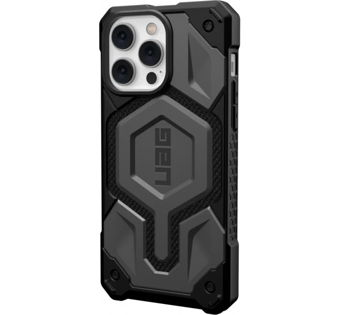 Urban Armor Gear Чохол-накладка Urban Armor Gear Monarch Pro with MagSafe для Apple iPhone 14 Pro Max Kevlar Silver (114031113933)