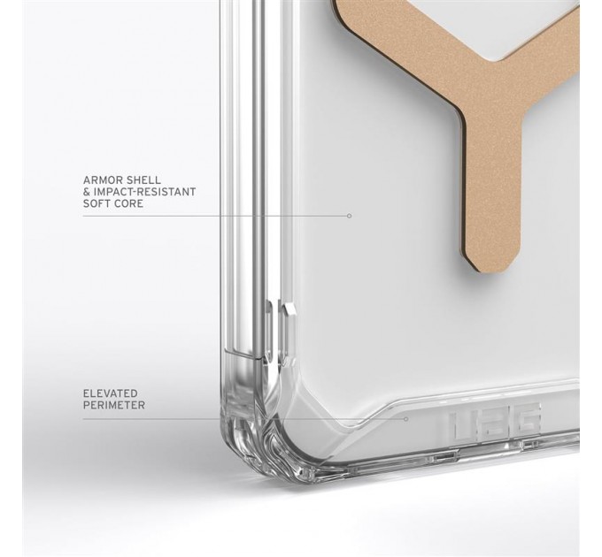 Urban Armor Gear Чохол-накладка Urban Armor Gear Plyo Magsafe для Apple iPhone 15 Pro Ice/Gold (114286114381)