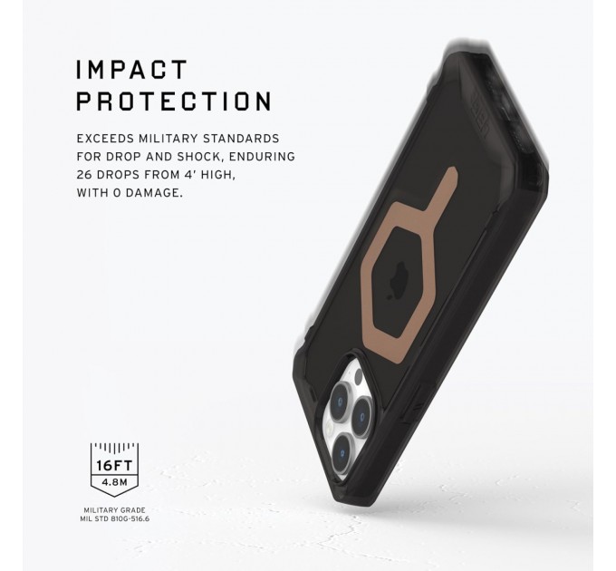 Urban Armor Gear Чохол-накладка Urban Armor Gear для Apple iPhone 15 Pro Max Plyo Magsafe Black/Bronze (114305114085)