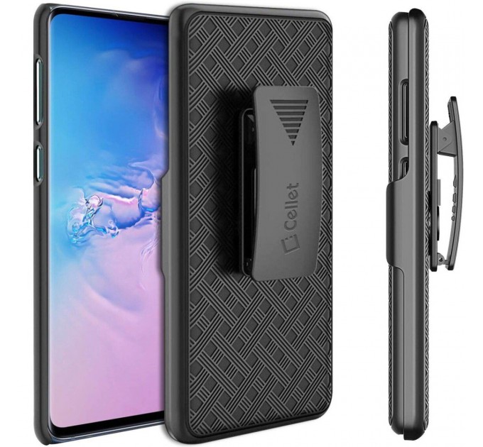 Noname Чохол-накладка Verizon Shell and Holster для Samsung Galaxy S10 SM-G973 Black (51829VZRHOC)