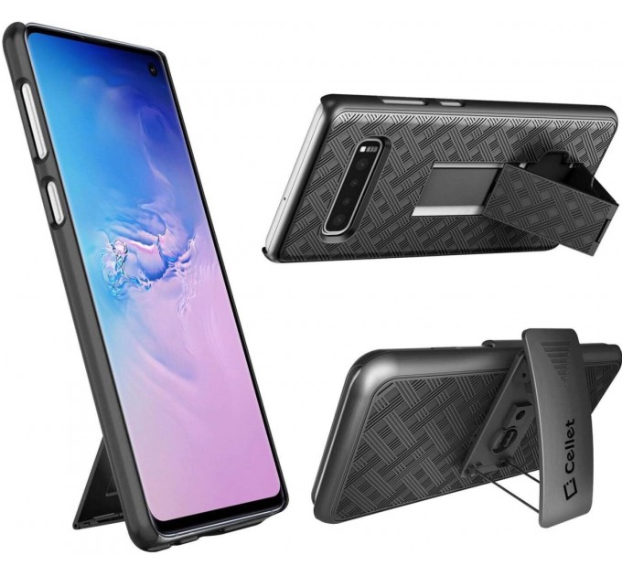 Noname Чохол-накладка Verizon Shell and Holster для Samsung Galaxy S10 SM-G973 Black (51829VZRHOC)
