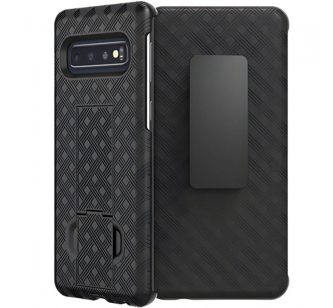Noname Чохол-накладка Verizon Shell and Holster для Samsung Galaxy S10 SM-G973 Black (51829VZRHOC)