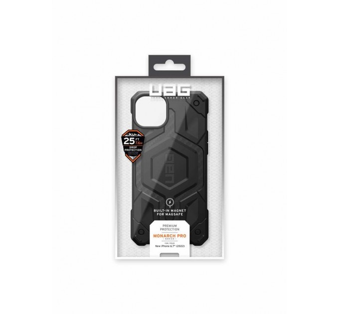 Urban Armor Gear Чохол-накладка Urban Armor Gear Monarch Pro Magsafe для Apple iPhone 14 Plus Kevlar Black (114029113940)