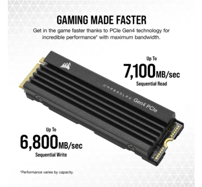 Corsair Накопичувач SSD M.2 2280 4TB MP600PRO LPX Corsair (CSSD-F4000GBMP600PLP)