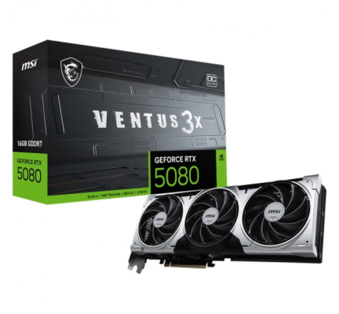 MSI Відеокарта MSI GeForce RTX5080 16GB VENTUS 3X OC PLUS (RTX 5080 16G VENTUS 3X OC PLUS)